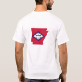 アーカンソーの旗の地図 Tシャツ (裏面)
