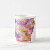 アーカンソーの水彩画のマグ コーヒーマグカップ (中央)