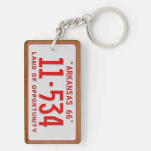 アーカンソーの1966年のヴィンテージのナンバープレートKeychain キーホルダー