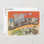 アーカンソーへの移動ヴィンテージ所在地の変更 ポストカード (正面/裏面)