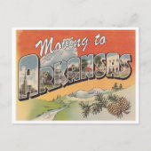 アーカンソーへの移動ヴィンテージ所在地の変更 ポストカード (正面)