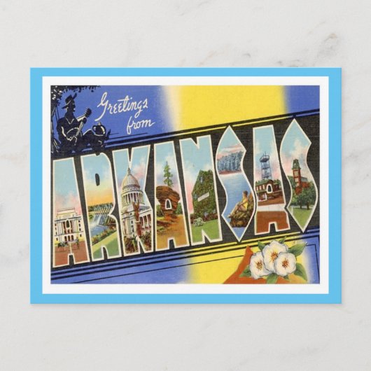 アーカンソーへの米国州 ポストカード (正面)