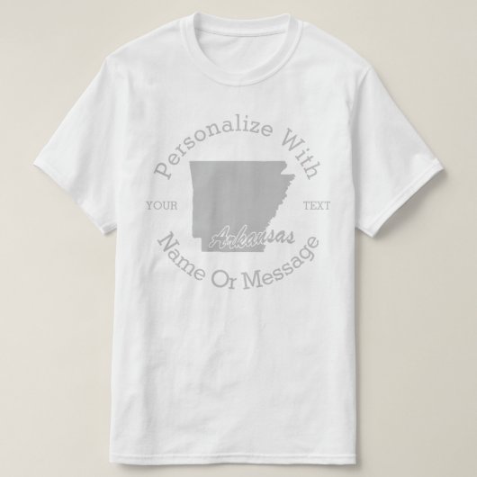 アーカンソーパーソナライズされたスTシャツ州 Tシャツ (デザイン正面)