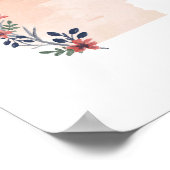 アーカンソーフローラウォーターカラー州 ポスター (角)