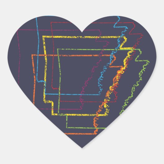 アーカンソープライドぼやけ ハートシール (正面)
