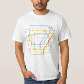 アーカンソープライドぼやけ Tシャツ (正面)