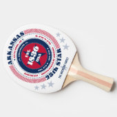 アーカンソープライド円形タイポグラフィモノグラム 卓球ラケット (横)