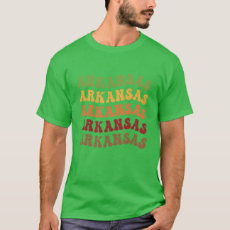 アーカンソーレトロヴィンテージ波形文字オーバーサイズ Tシャツ
