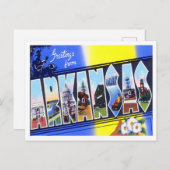 アーカンソーヴィンテージ大文字葉書 ポストカード (正面/裏面)