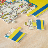 アーカンソーヴィンテージ道路地図はがき ジグソーパズル (側面)