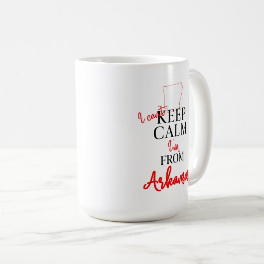 アーカンソー保出身だから落ち着けない コーヒーマグカップ (正面右)