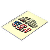 アーカンソー写真と米国国旗の文字 ノートブック (左側)