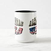 アーカンソー写真と米国国旗の文字 マグカップ (中央)