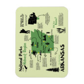 アーカンソー国立公園の地図 マグネット (縦)