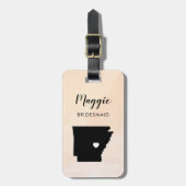 アーカンソー地図ウェディングパーティーの荷札へようこそ ラゲッジタグ (正面縦)