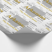 アーカンソー地図シルエット ラッピングペーパー (角)