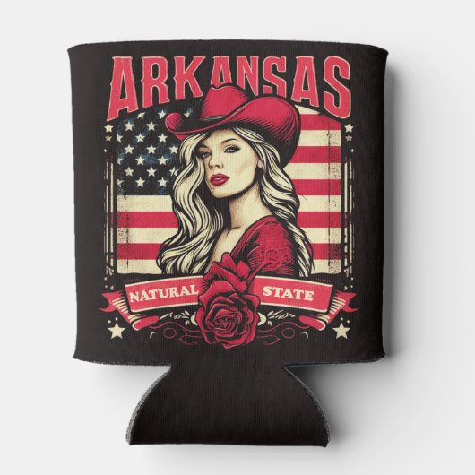 アーカンソー女性のカーボーイ 缶クーラー (裏面)