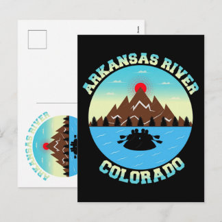 アーカンソー川コロラドアドベンチャーベクターTシャツ シーズンポストカード