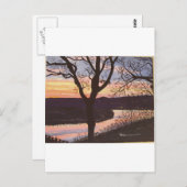 アーカンソー川サンセット絵画ズ ポストカード (正面/裏面)