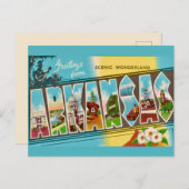 アーカンソー州からのグリーティングカード ポストカード (正面/裏面)