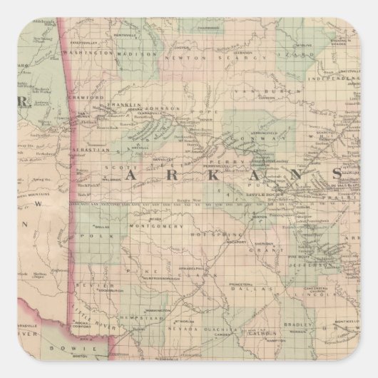 アーカンソー州とインディアン地域の一部 スクエアシール (正面)
