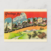 アーカンソー州のカラフルなヴィンテージ ポストカード (正面)