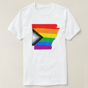 アーカンソー州のプライド LGBTQ プログレスプライド Tシャツ