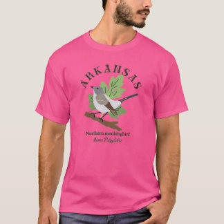 アーカンソー州のマネシツグミ レトロ ブラウン T Tシャツ