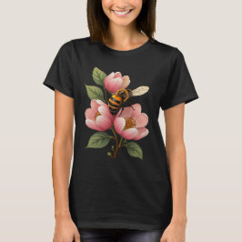 アーカンソー州のミツバチとリンゴの花のベクター Tシャツ