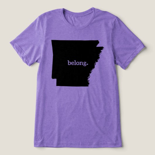 アーカンソー州の地図が属する トライブレンドTシャツ (デザイン正面)