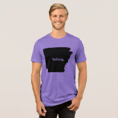 アーカンソー州の地図が属する トライブレンドTシャツ (正面全面)