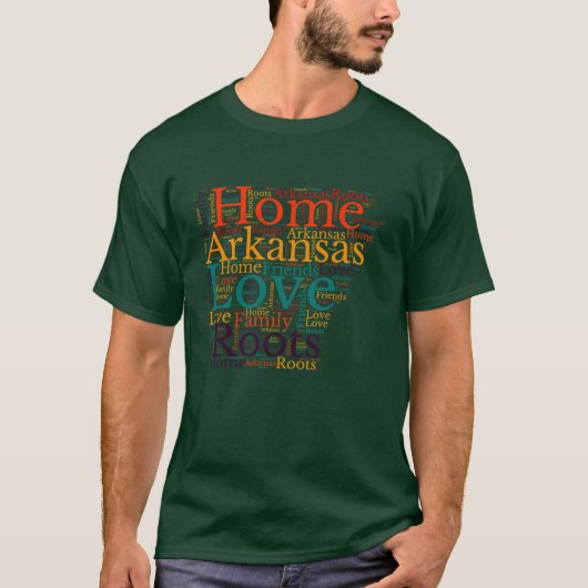 アーカンソー州の地図はホーム Tシャツ (正面)