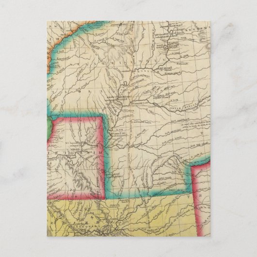 アーカンソー州の地図 ポストカード (正面)