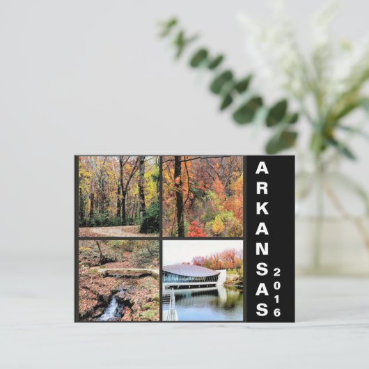 アーカンソー州の秋の風景 旅行ポストカード ポストカード (スタンド正面)