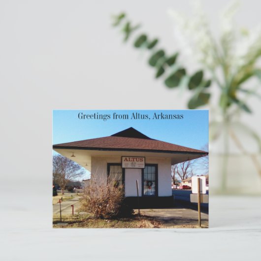 アーカンソー州アルタスからのご挨拶 ポストカード (スタンド正面)