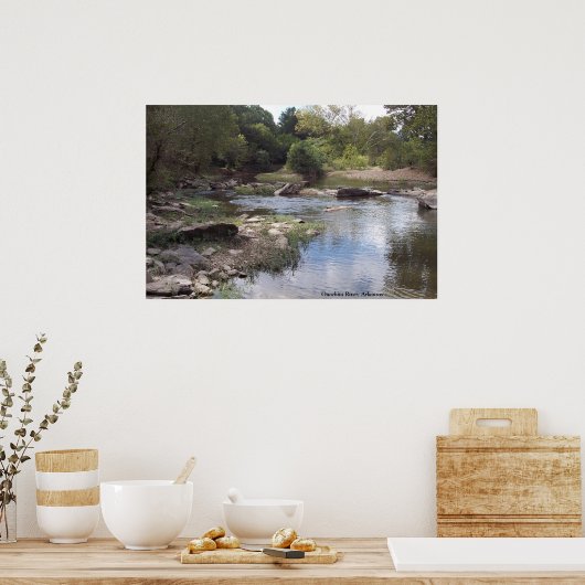 アーカンソー州オデンのオアチタ川 ポスター (キッチン)