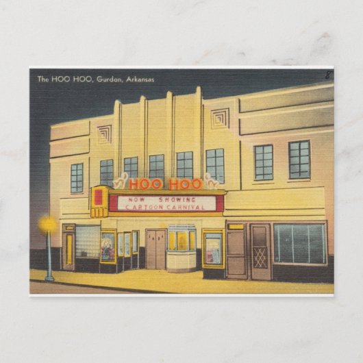 アーカンソー州グドンのHoo Hoo Theater ポストカード (正面)