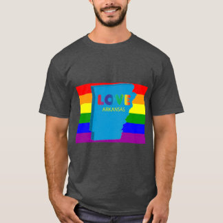 アーカンソー州ゲイプライドTシャツ アーカンソー州LGBTレインボーフラッグ Tシャツ