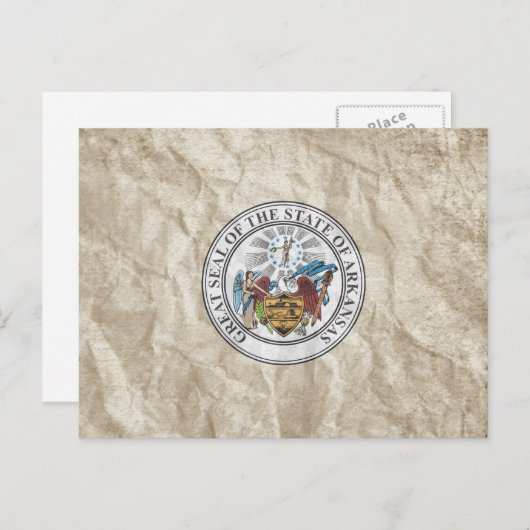 アーカンソー州シール ポストカード (正面/裏面)