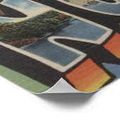 アーカンソー州ノーフォーク湖 – ラージレターシーン ポスター (角)