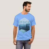 アーカンソー州バッジレトロヴィンテージデザイン Tシャツ (正面フル)
