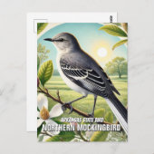 アーカンソー州バードノーザンモッキンバード ポストカード (正面/裏面)