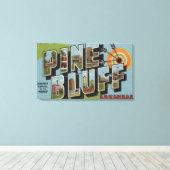 アーカンソー州パインブラフ(アーチェリー首都) キャンバスプリント (インサイチュ (ウッドフロア))