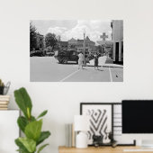 アーカンソー州ファイエットビルのダウンタウン, 1930年代 ポスター (ホームオフィス)