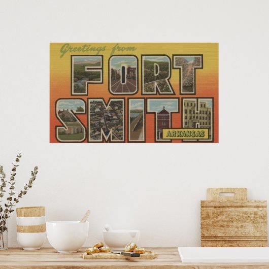 アーカンソー州フォートスミス – ラージレターのシーン ポスター (キッチン)