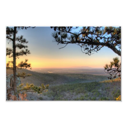 アーカンソー州プチジャン川渓谷の夕日 フォトプリント            (正面)