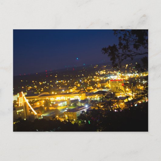 アーカンソー州ホットスプリングスを夜 ポストカード (正面)