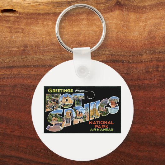 アーカンソー州ホット春からの挨拶 キーホルダー (正面)