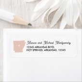 アーカンソー州マップとハート- ANY COLOR! ラベル (インサイチュ)