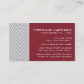 アーカンソー州マップカスタム赤いハートと名前 名刺 (裏面)